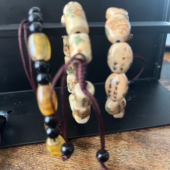 Set of 3 Asian Beaded Bracelets ($12 each if buying separately) - Picture 3 of 4